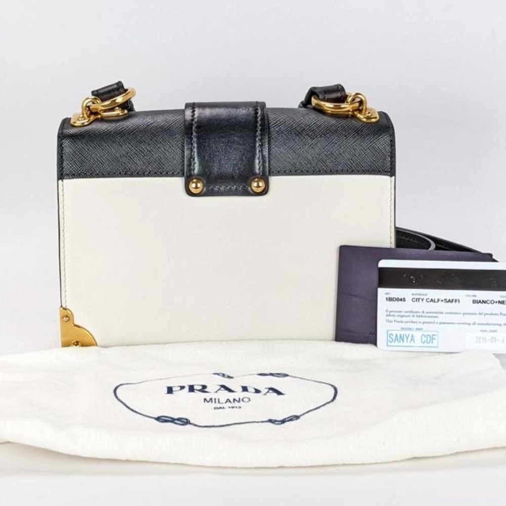 SOLD Prada Cahier Medium White Leather Cross Body Bag - Picture 2 of 12